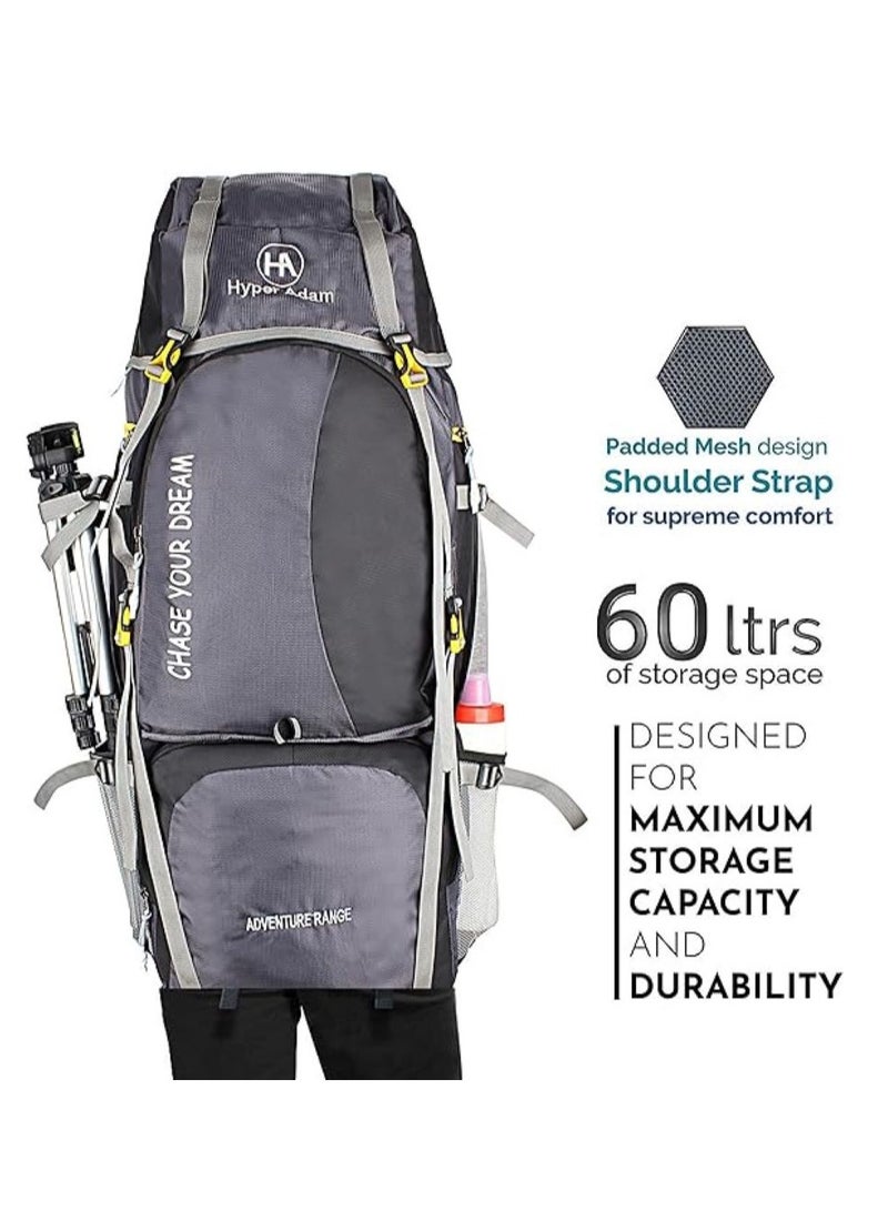 TRAVEL BACKPACK FOR OUTDOOR SPORT HIKING TREKKING BAG CAMPING RUCKSACK -  (Black)