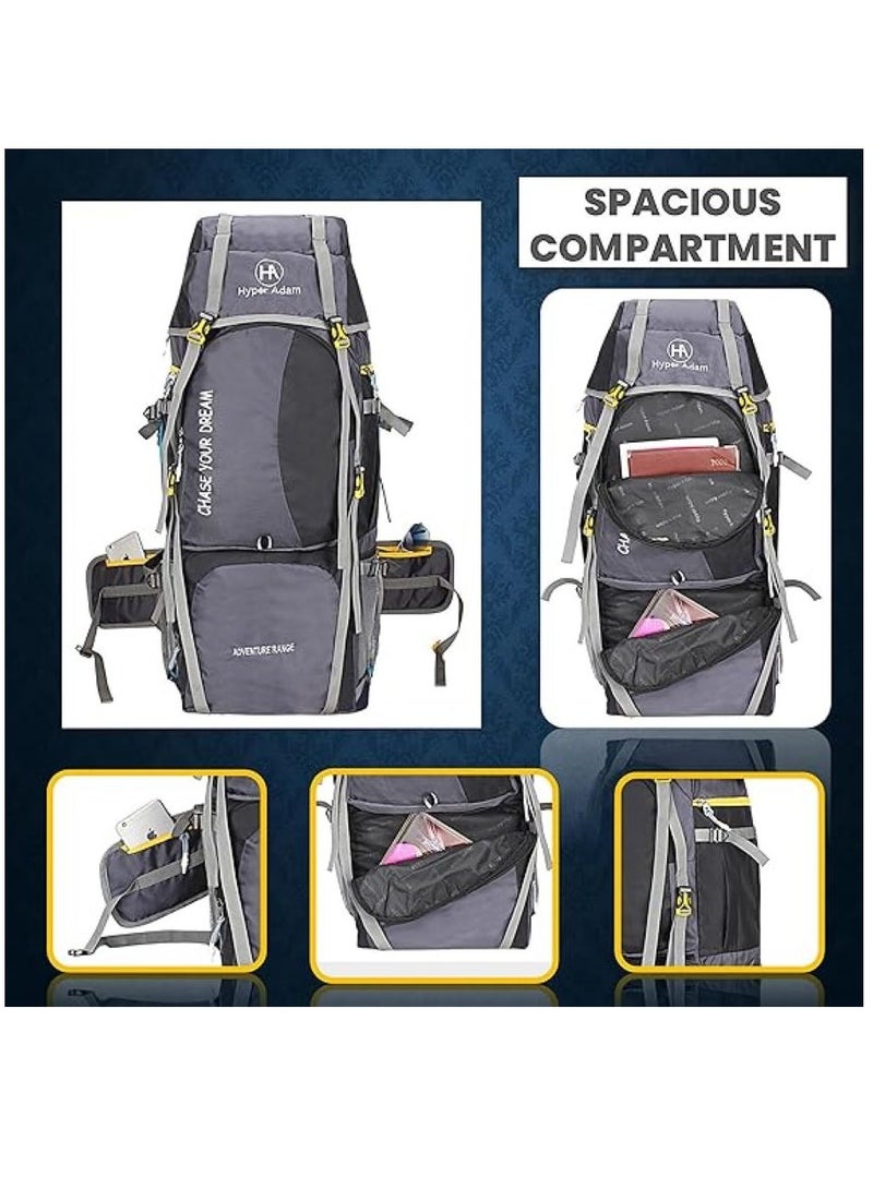 TRAVEL BACKPACK FOR OUTDOOR SPORT HIKING TREKKING BAG CAMPING RUCKSACK -  (Black)