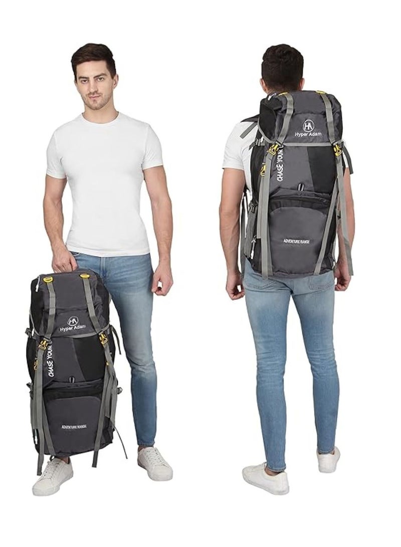 TRAVEL BACKPACK FOR OUTDOOR SPORT HIKING TREKKING BAG CAMPING RUCKSACK -  (Black)