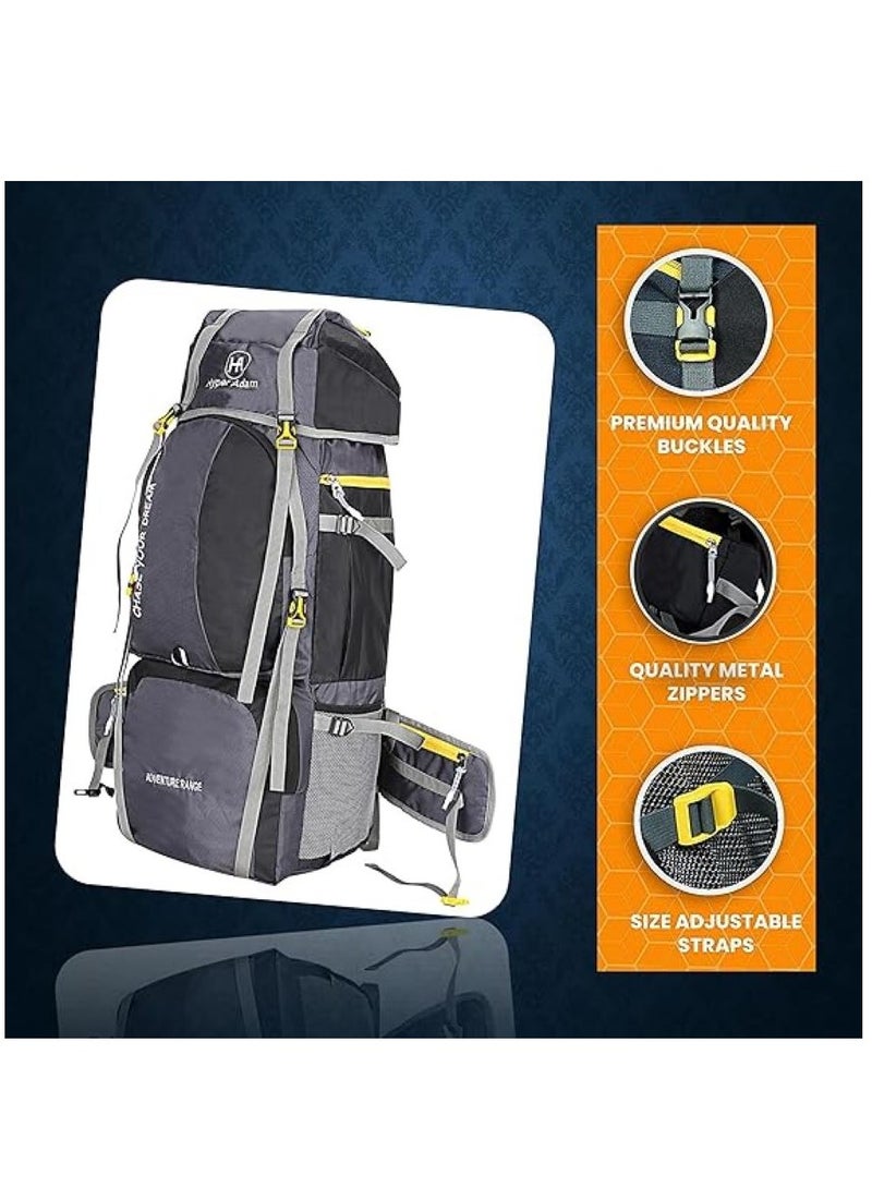 TRAVEL BACKPACK FOR OUTDOOR SPORT HIKING TREKKING BAG CAMPING RUCKSACK -  (Black)