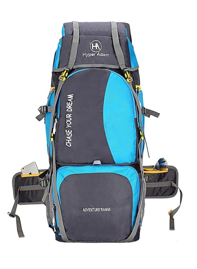 TRAVEL BACKPACK FOR OUTDOOR SPORT HIKING TREKKING BAG CAMPING RUCKSACK - 60 L (Sky Blue)