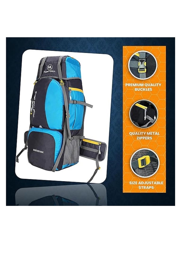 TRAVEL BACKPACK FOR OUTDOOR SPORT HIKING TREKKING BAG CAMPING RUCKSACK - 60 L (Sky Blue)