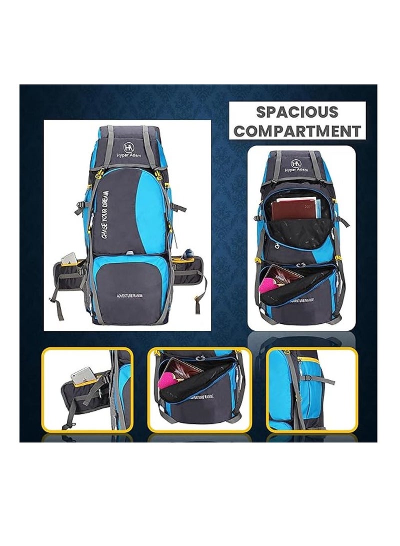 TRAVEL BACKPACK FOR OUTDOOR SPORT HIKING TREKKING BAG CAMPING RUCKSACK - 60 L (Sky Blue)