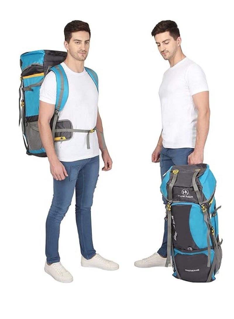 TRAVEL BACKPACK FOR OUTDOOR SPORT HIKING TREKKING BAG CAMPING RUCKSACK - 60 L (Sky Blue)