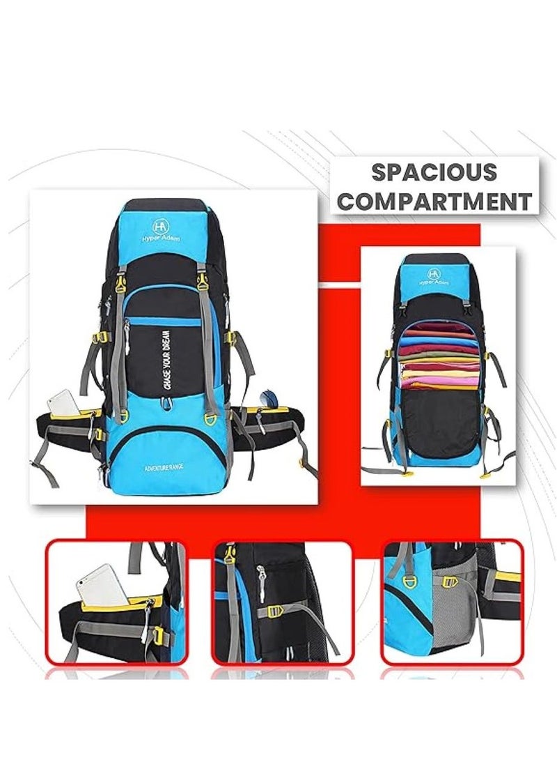TRAVEL BACKPACK FOR OUTDOOR SPORT HIKING TREKKING BAG CAMPING RUCKSACK - 55 L (SKY Blue)