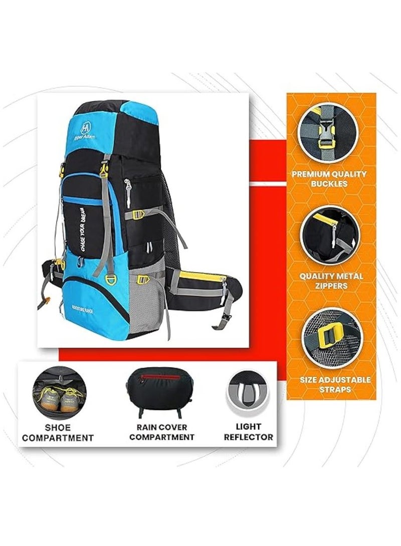 TRAVEL BACKPACK FOR OUTDOOR SPORT HIKING TREKKING BAG CAMPING RUCKSACK - 55 L (SKY Blue)