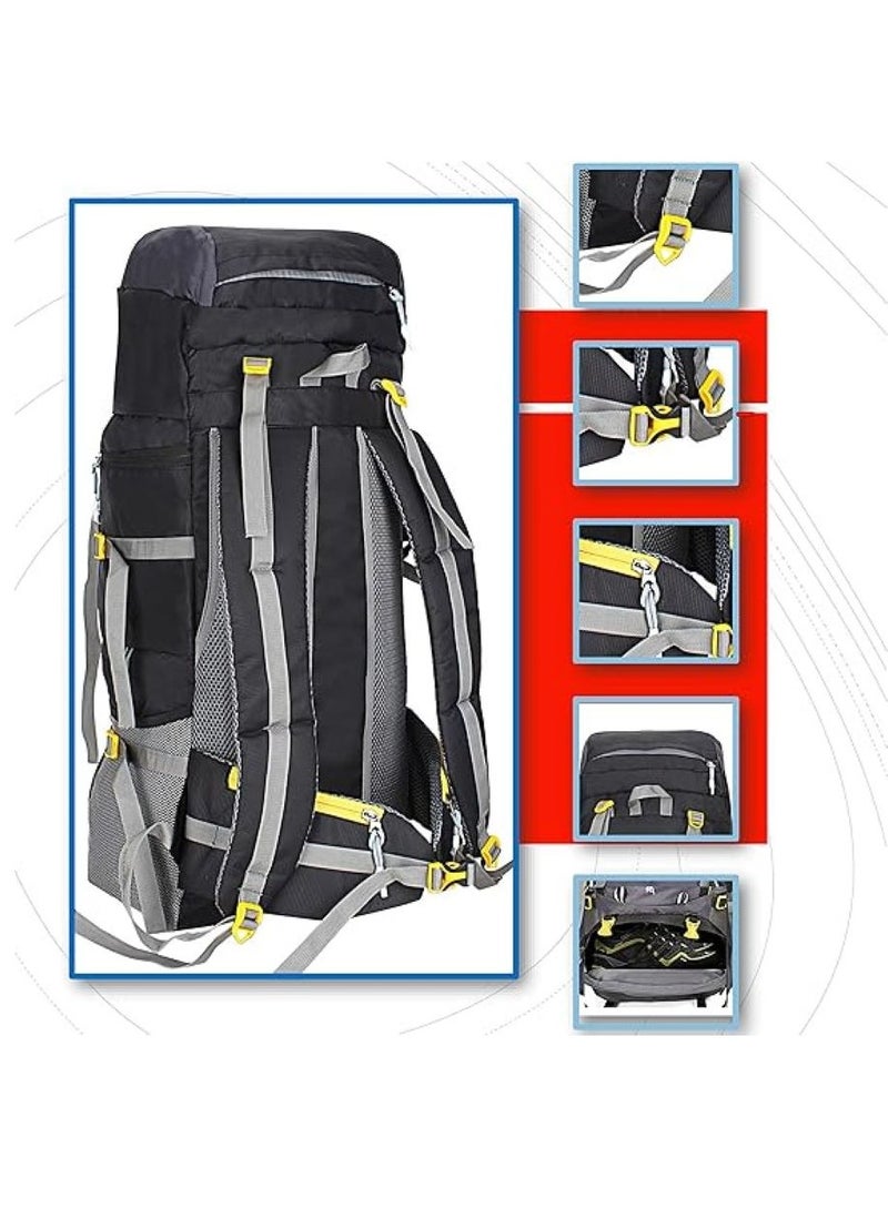 TRAVEL BACKPACK FOR OUTDOOR SPORT HIKING TREKKING BAG CAMPING RUCKSACK - 55 L (SKY Blue)