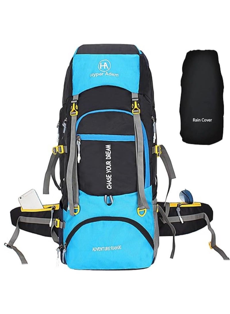 TRAVEL BACKPACK FOR OUTDOOR SPORT HIKING TREKKING BAG CAMPING RUCKSACK - 55 L (SKY Blue)
