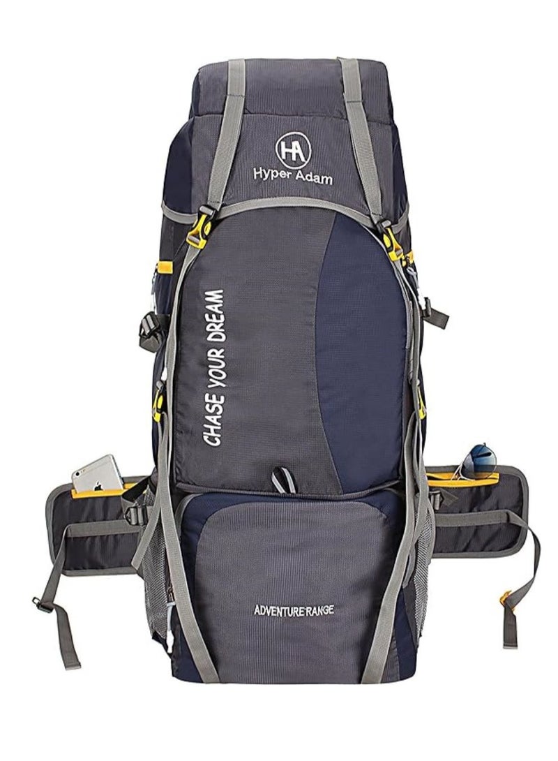 TRAVEL BACKPACK FOR OUTDOOR SPORT HIKING TREKKING BAG CAMPING RUCKSACK - 60 L (Navy Blue)