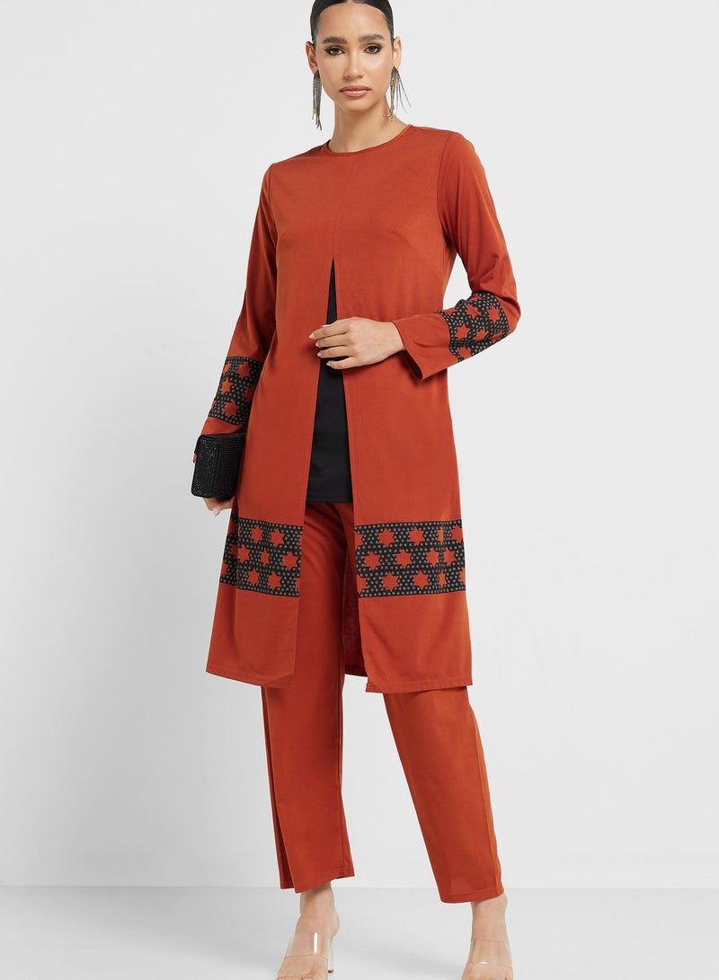 Printed Tunic And Pant Set