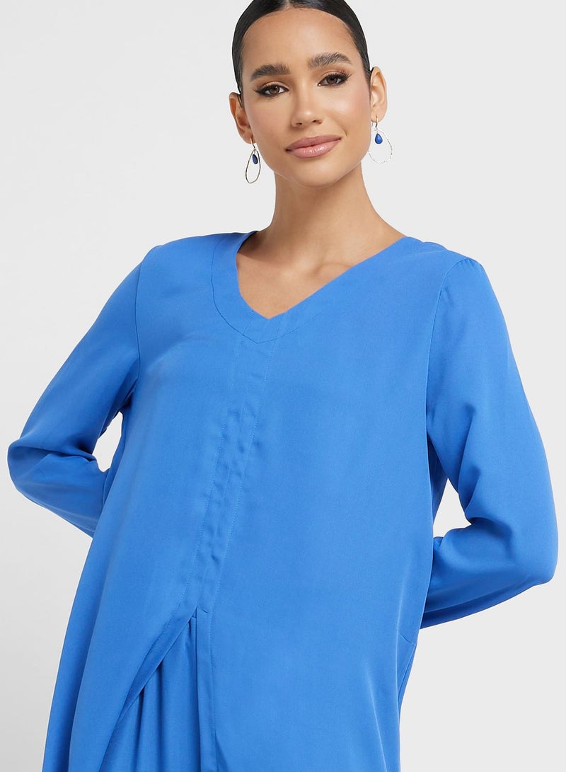 V Neck Tunic And Pant Set