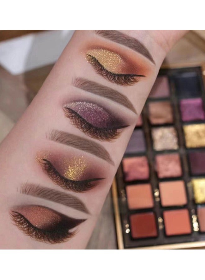 Empowered Eyeshadow palette Multicolour, 18 Colors Matte Shimmer Glitter Multi Reflective Shades Ultra Pigmented Makeup Eye Shadow Powder Waterproof Eye Shadow