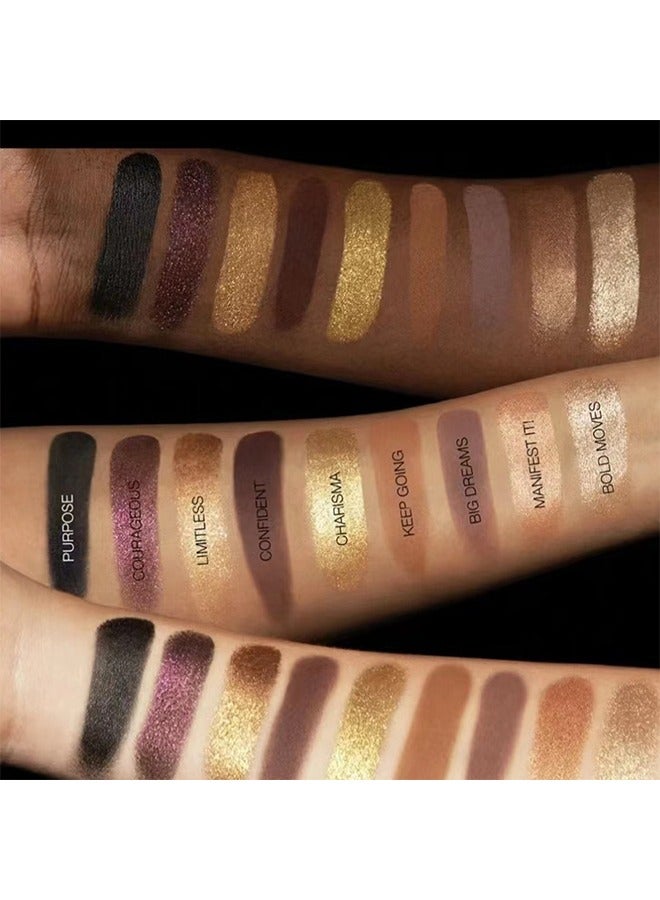 Empowered Eyeshadow palette Multicolour, 18 Colors Matte Shimmer Glitter Multi Reflective Shades Ultra Pigmented Makeup Eye Shadow Powder Waterproof Eye Shadow