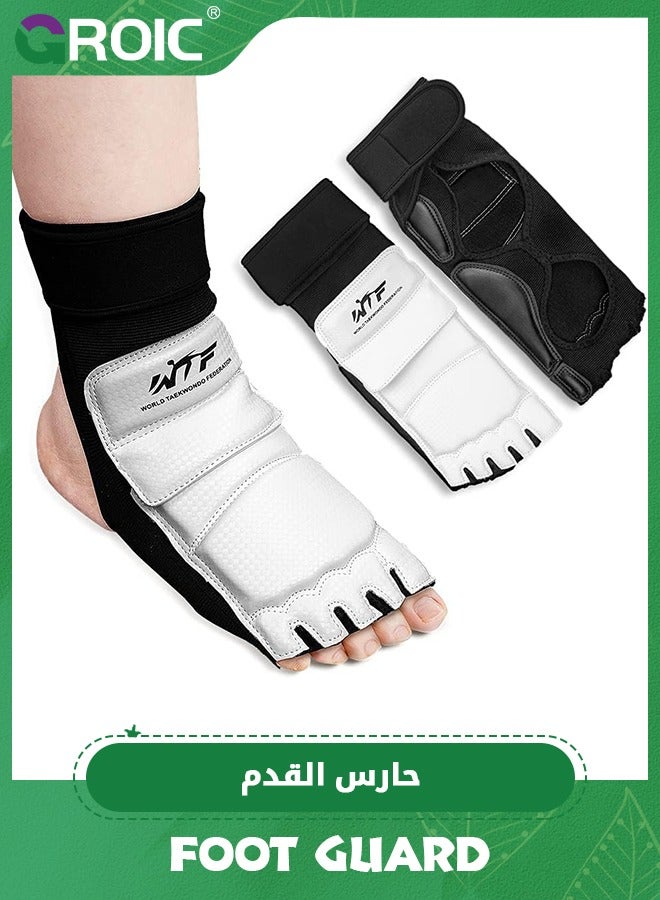 Taekwondo Foot Protector Gear, Ankle Brace Support Pad Feet Guard for MMA UFC Martial Arts Fight Training Sparring Kung Fu Kickboxing,Tae Kwon Do Feet Protective TKD Foot Gear for Men Women Kids