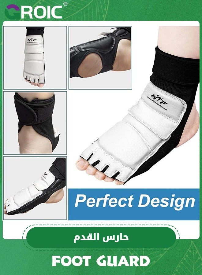 Taekwondo Foot Protector Gear, Ankle Brace Support Pad Feet Guard for MMA UFC Martial Arts Fight Training Sparring Kung Fu Kickboxing,Tae Kwon Do Feet Protective TKD Foot Gear for Men Women Kids