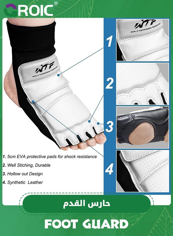 Taekwondo Foot Protector Gear, Ankle Brace Support Pad Feet Guard for MMA UFC Martial Arts Fight Training Sparring Kung Fu Kickboxing,Tae Kwon Do Feet Protective TKD Foot Gear for Men Women Kids