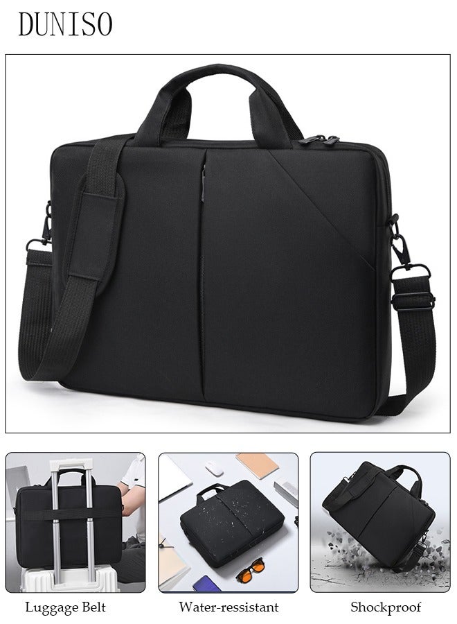 15 Inch Laptop Bag with Multi Compartment Lightweight Laptop Hand Bag Crossbody Bag Travel Business Briefcase Water-Resistant Dust-proof Shoulder Messenger Bag for Men and Women Work Office