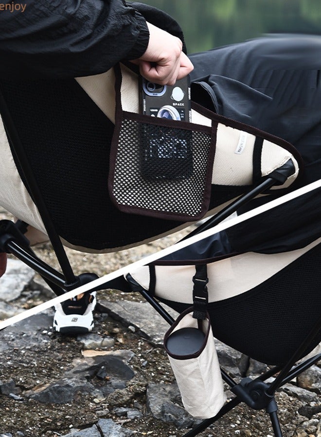 Camping Chair, Portable Folding Chair, Beach Chair with Side Pocket, Lightweight Hiking Chair available in 4 colours