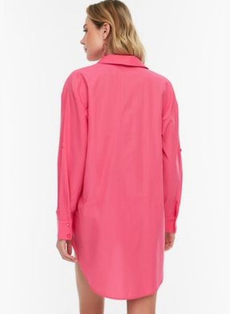 Pink Woven Shirt TBESS22GO0664