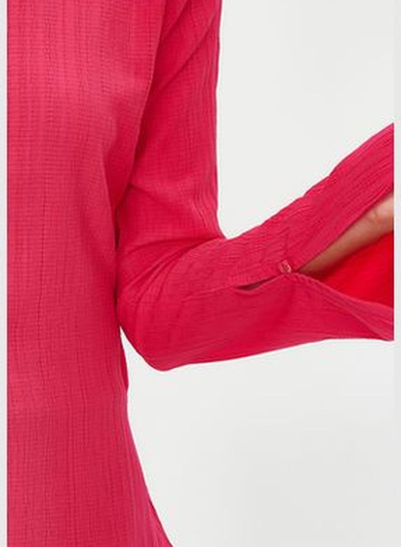 Fuchsia Fitted Woven Shirt