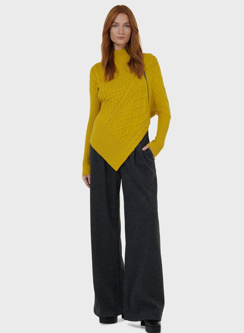 Asymmetric Knitted Sweater