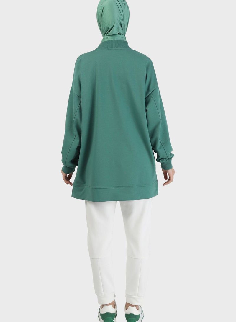 High Neck Sweatshirt