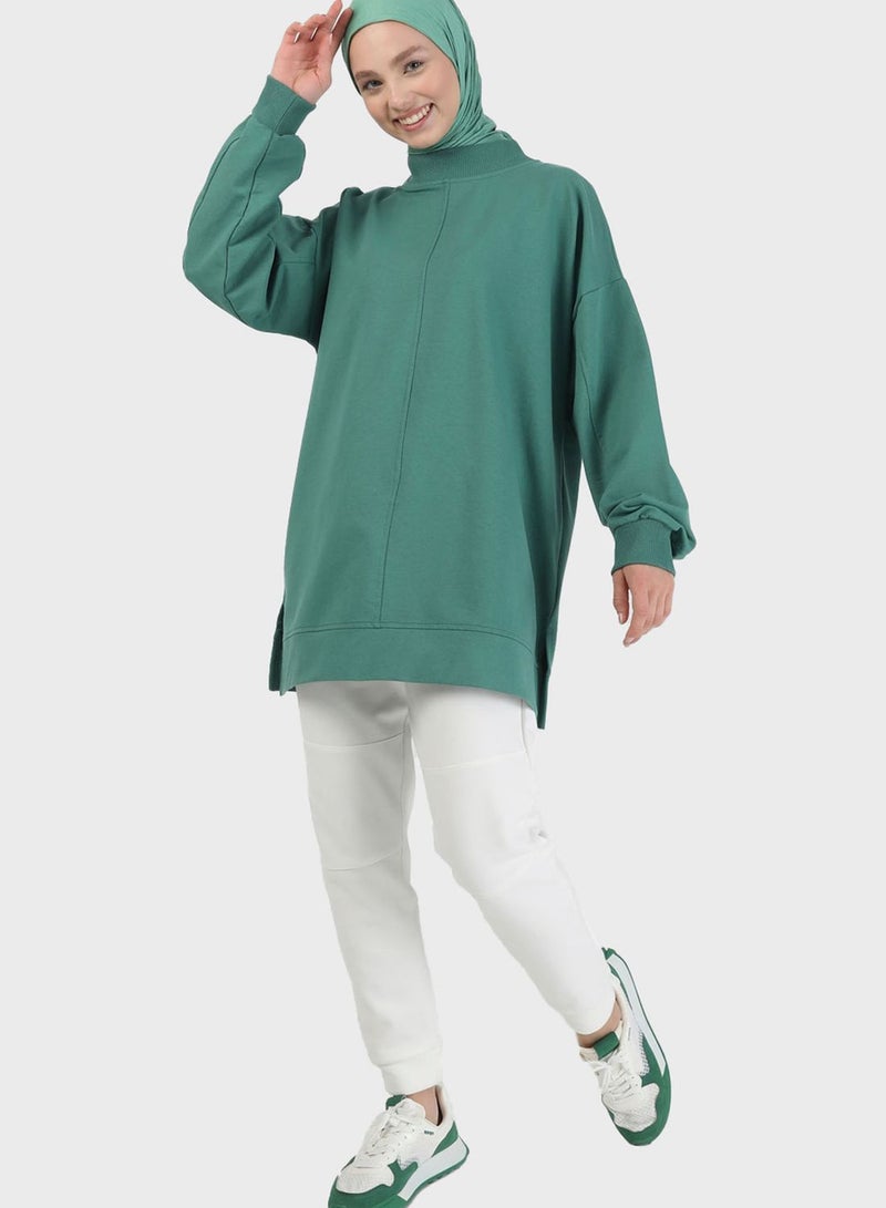 High Neck Sweatshirt
