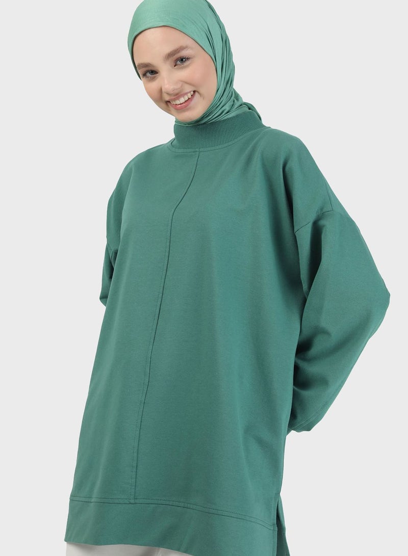 High Neck Sweatshirt