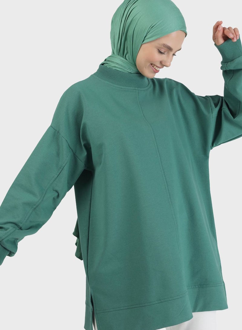 High Neck Sweatshirt