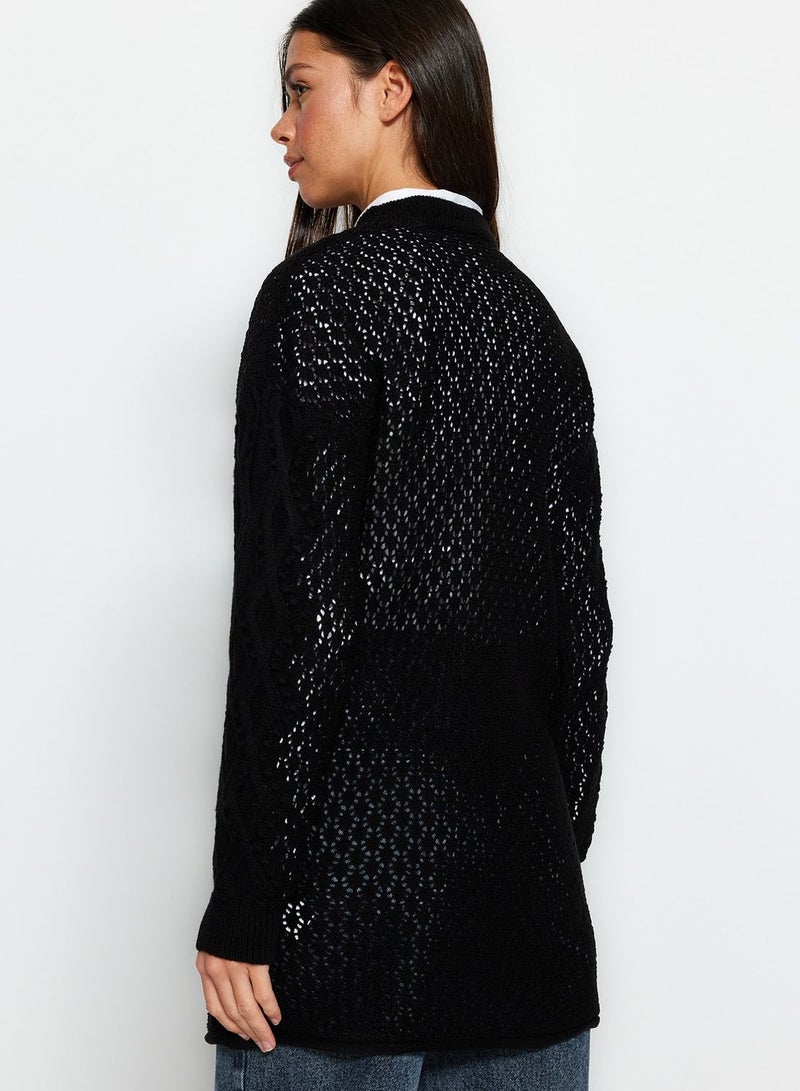 Openwork Knitted Sweater