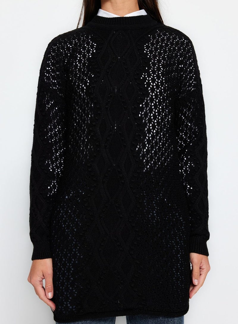 Openwork Knitted Sweater