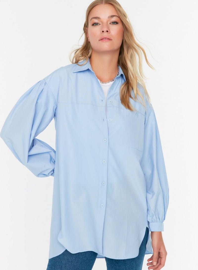 Balloon Sleeve Tunic Top