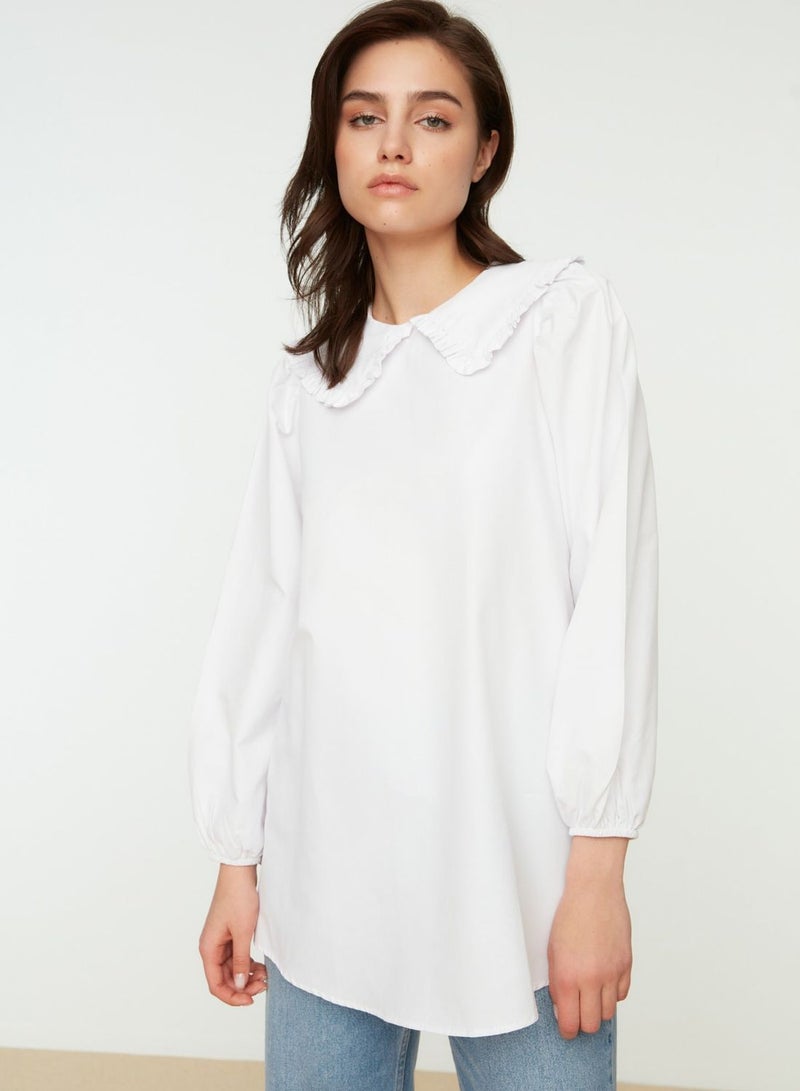 Balloon Sleeve Tunic Top