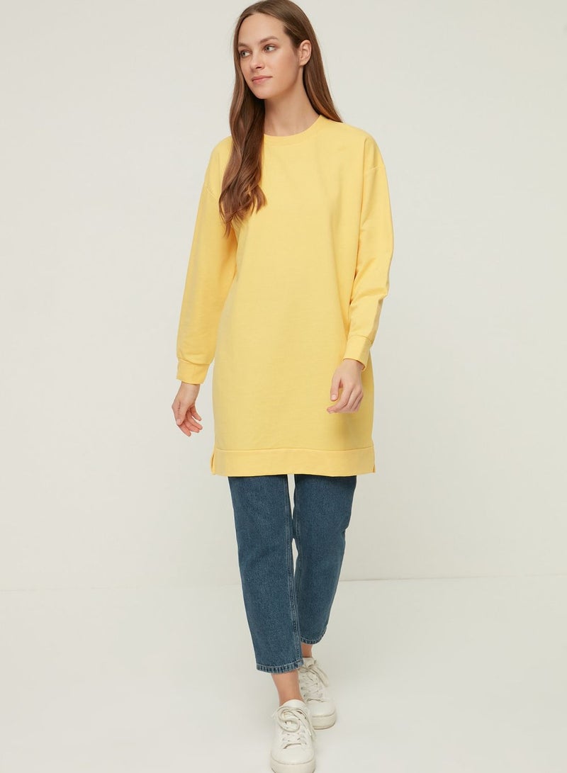 Round Neck Oversized Sweatshirt