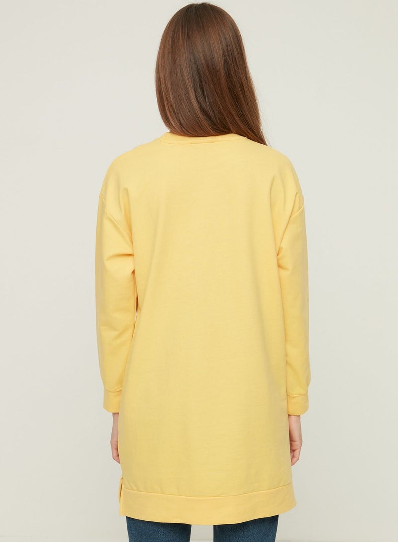 Round Neck Oversized Sweatshirt