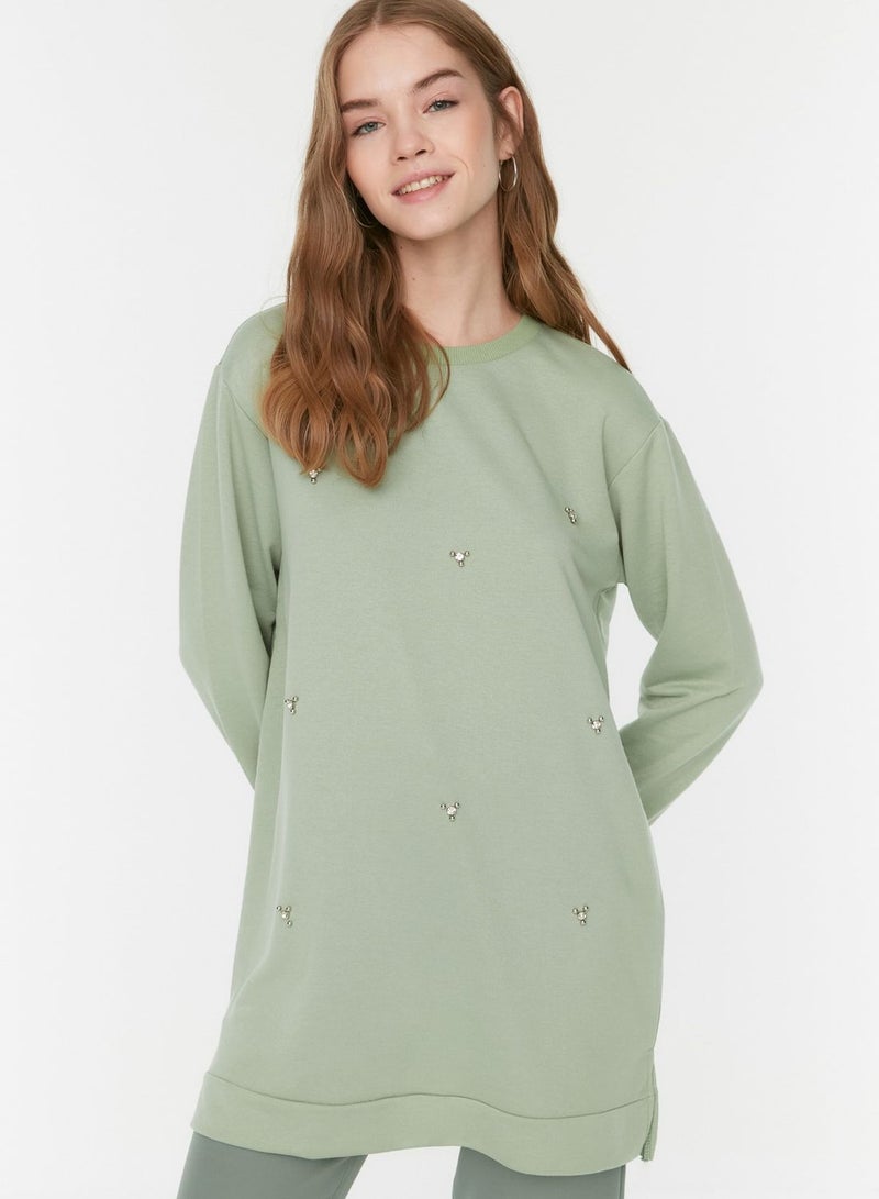 Round Neck Embroidered Tunic