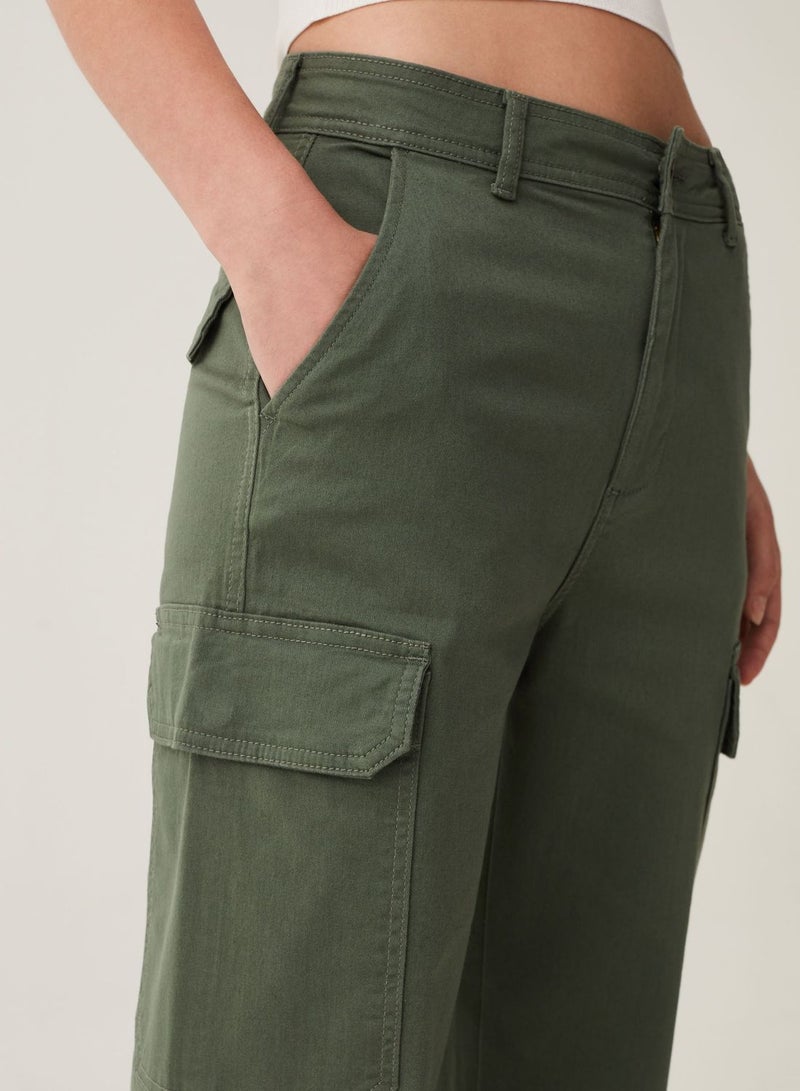 OVS Cargo Trousers In Cotton Twill