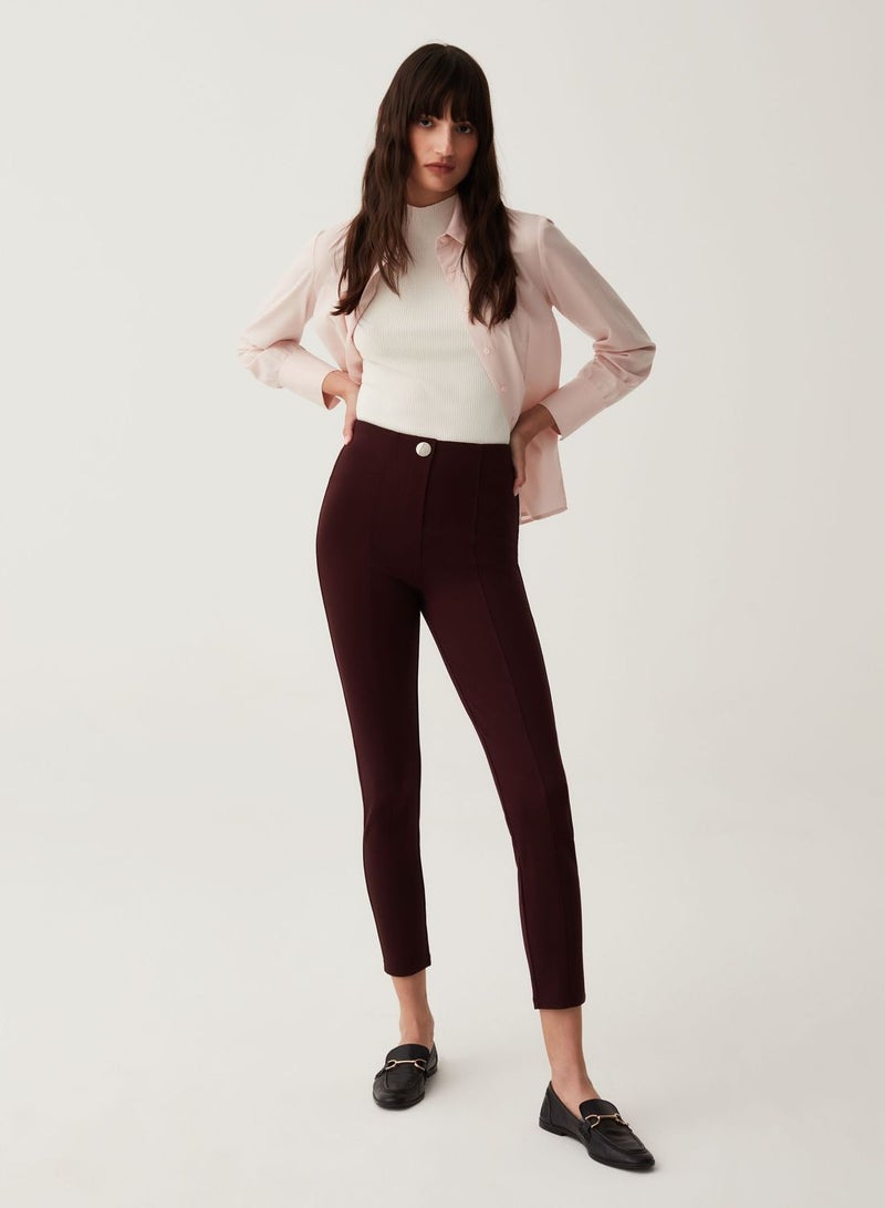 OVS Stretch Leggings With Button