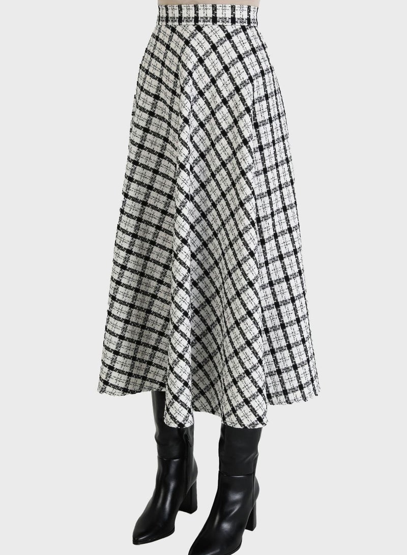 High Waist Printed Skirt