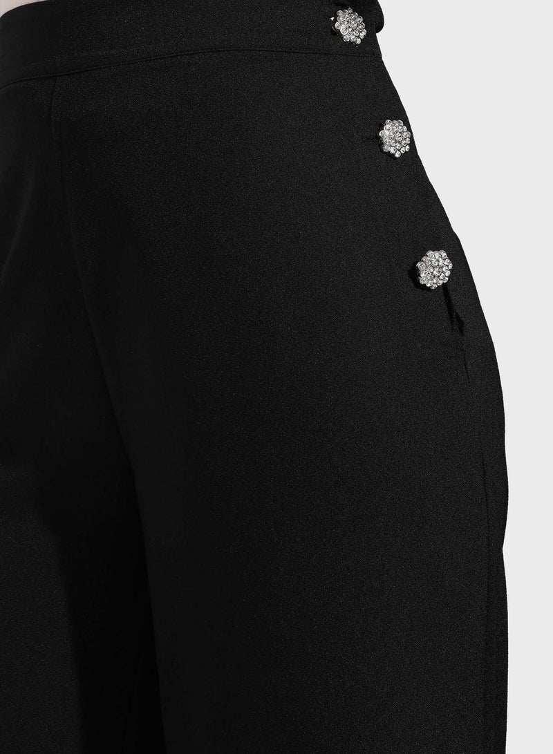 Button Detail Pants