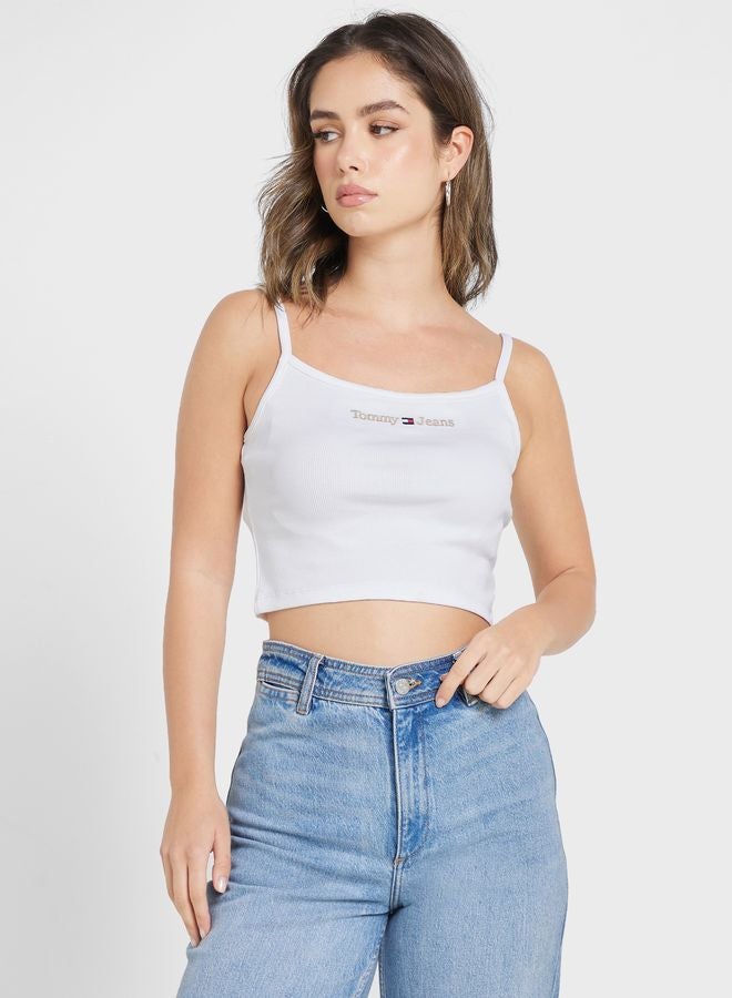 Strappy Logo Knitted Top