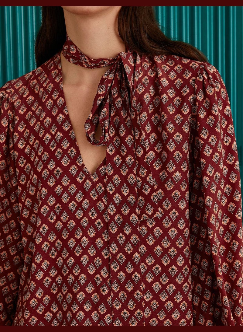 Foulard Neck Blouse