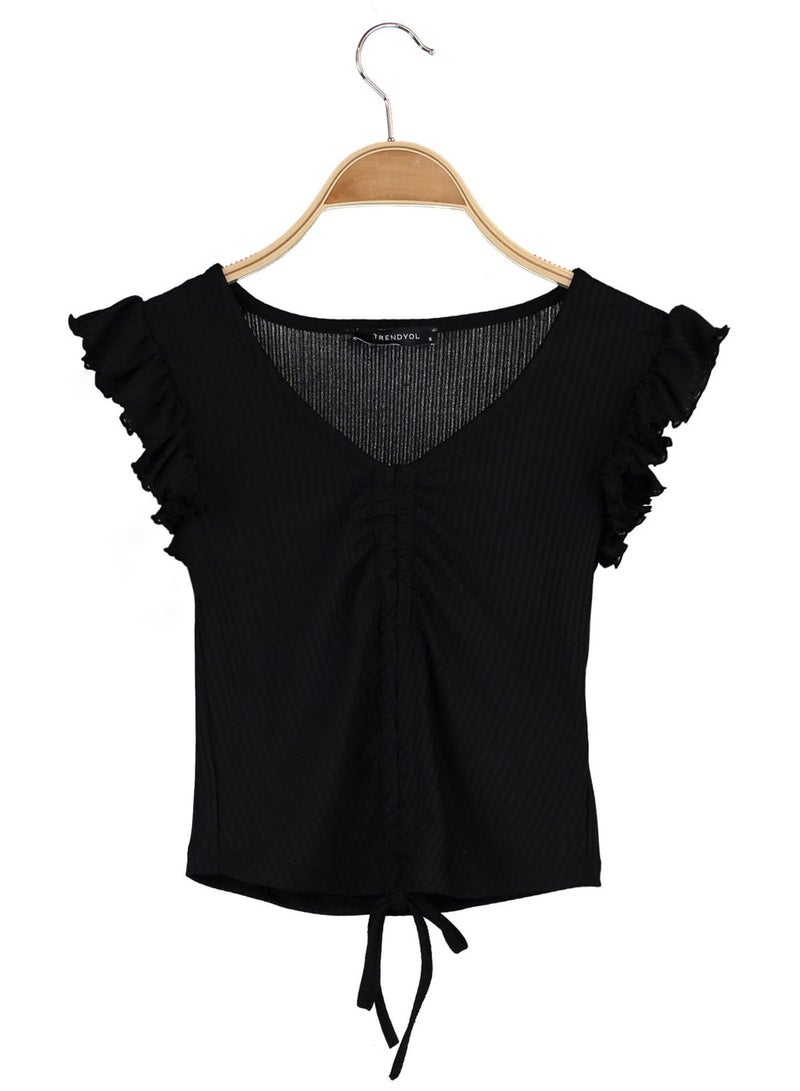 Crew Neck Knitted Top