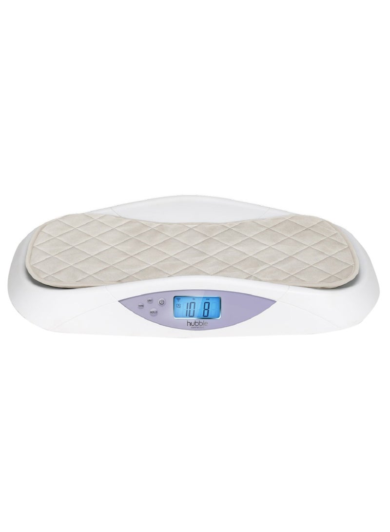 Grow Smart Baby Scale with Bluetooth For Newborn Babies And Infants with Soft Pad From 0+ Months-White
