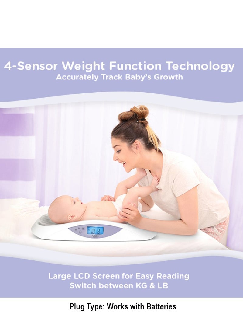 Grow Smart Baby Scale with Bluetooth For Newborn Babies And Infants with Soft Pad From 0+ Months-White