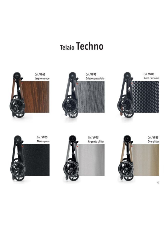 Techno Baby Stroller Aluminium Frame Base Universal Newborn/Infant/Baby/Kids Lightweight, Foldable, Hand Fold 0-22 Kg - Gold