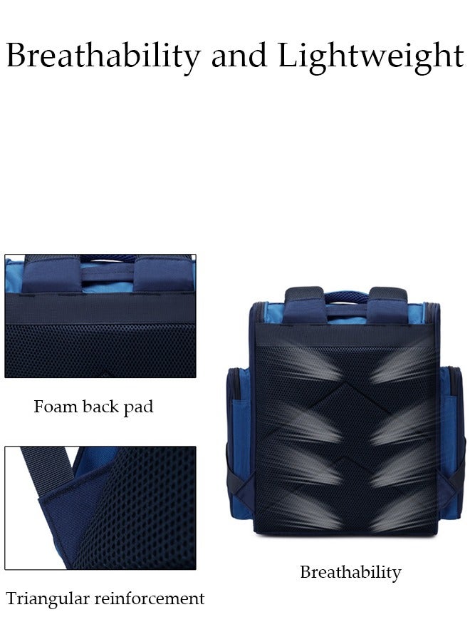 Boy's School Backpack with Pencil Case Waterproof Book Bag with Compartments for Teen Boy Kid Students Elementary School Kids' School Bag With Large Capacity