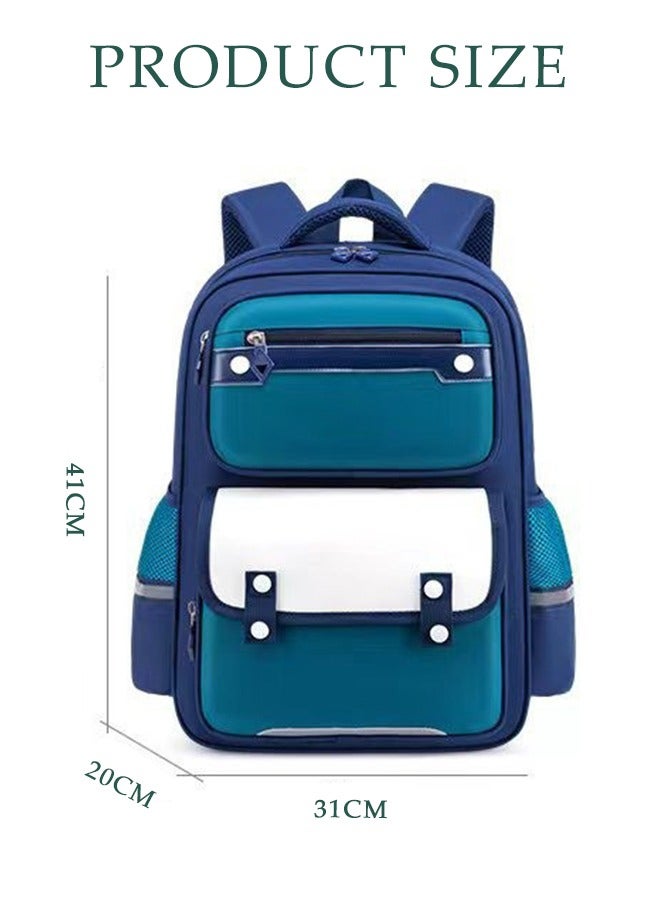 Boy's School Backpack Waterproof Book Bag with Compartments for Teen Boy Kid Students Elementary School Kids' School Bag with Large Capacity