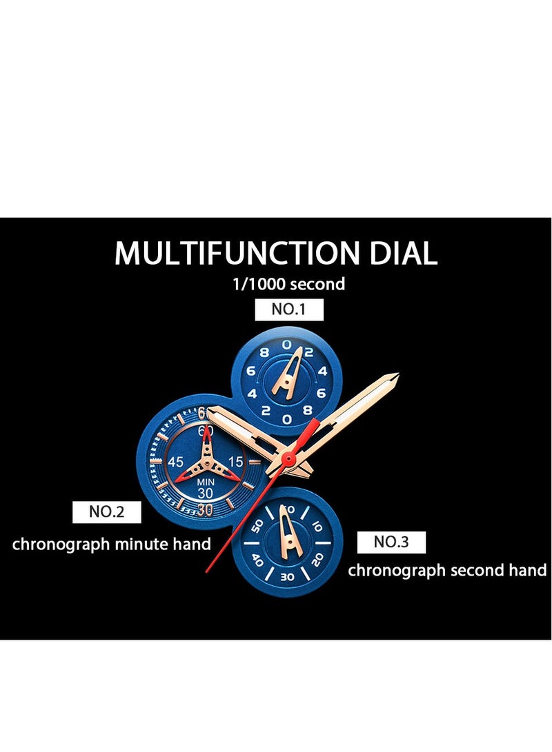 Men's Newest Wristwatch Fashion Chronograph Waterproof Sports Watch with a Box
