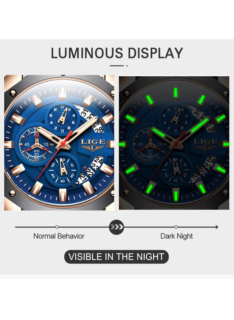 Men's Newest Wristwatch Fashion Chronograph Waterproof Sports Watches with a Box